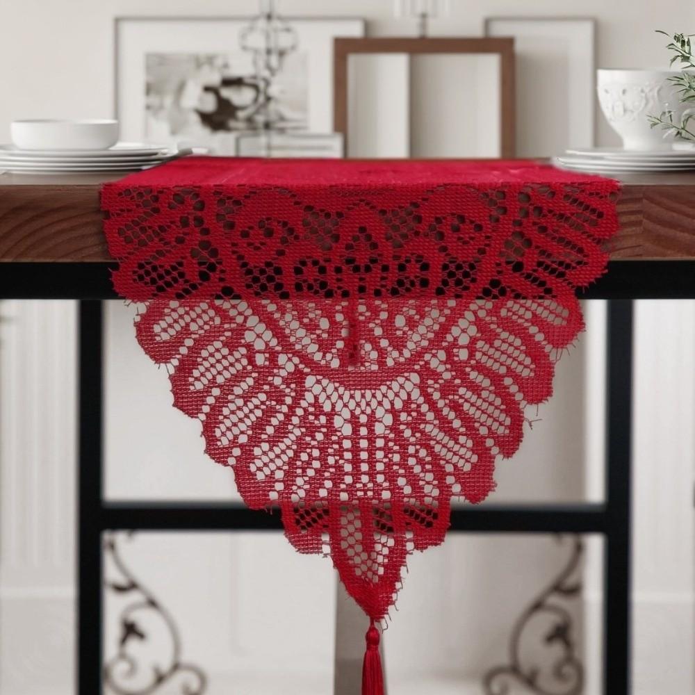 Lace Dining Table Mat Solid Color Table Decoration New Table Runner Home Decoration