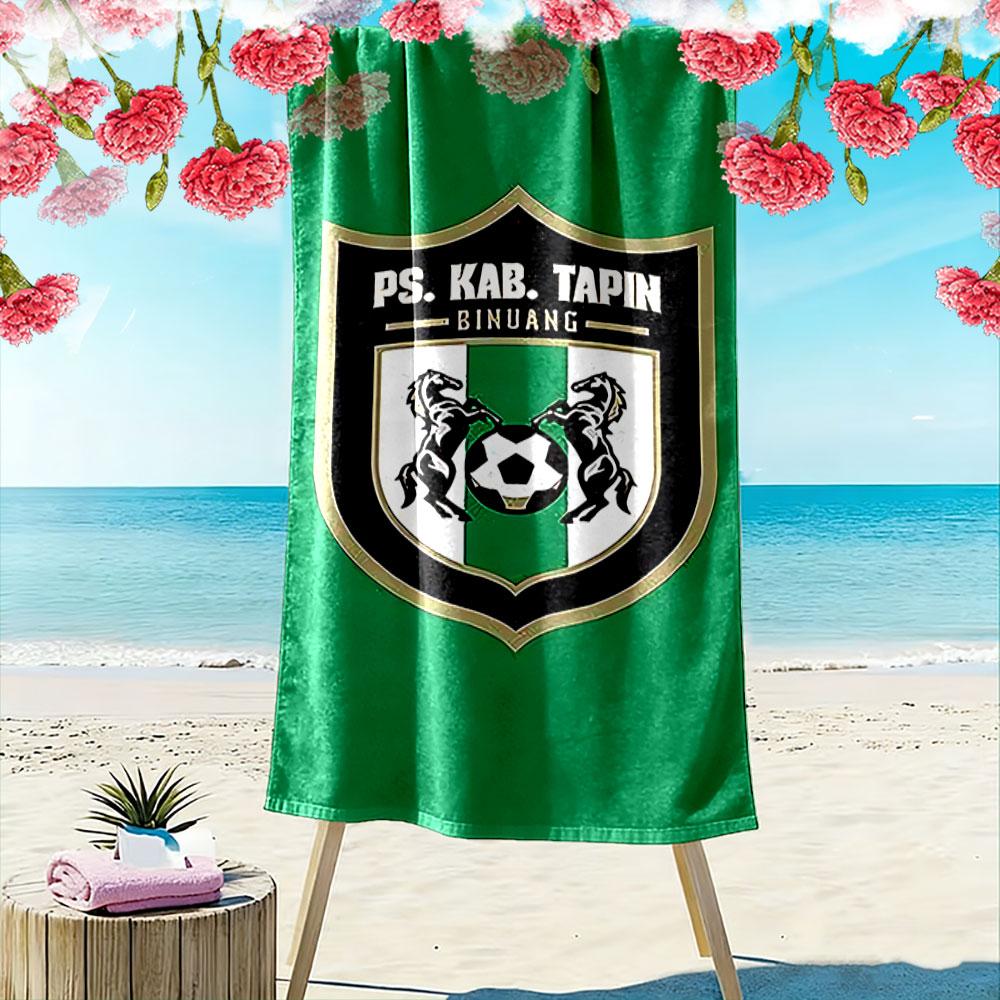 Soccer Badge Green Beach Towel A must-have beach towel for beach travel