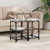 Coffee Tables with Glass Top 2 pcs Transparent 30 x 30 x 45 cm Steel