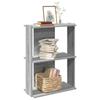VidaXL 3-Tier Bookcase Sonoma Grey 60x30x80cm Engineered Wood, Shelf, Bookshelf, Storage Shelf, 860261