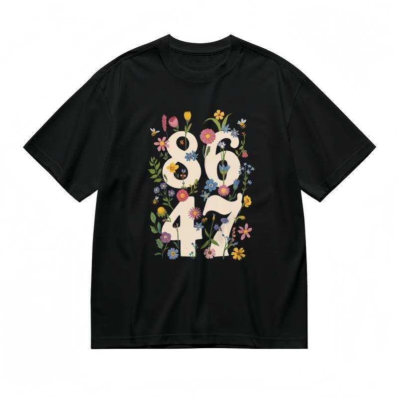 Women's Comfortable Classic T-Shirt Bees In Bloom Digit Pattern Design Tee
