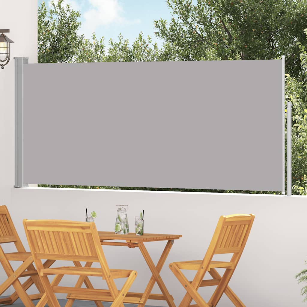 Retractable Side Awning 120 x 300 cm Grey