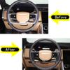 ABS Carbon Fiber Car Interior Steering Wheel Decorative Frame Cover Trim For Land Rover Range Rover Vogue L460 2023 