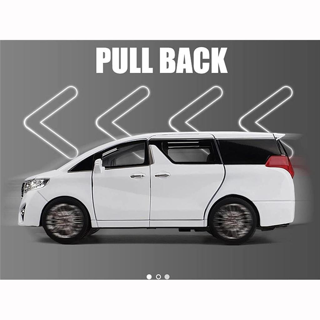 1:24 масштаба Toyota Alphard MPV, модель автомобиля, литой автомобиль из сплава, модель игрушечного автомобиля, откатная детская игрушка, коллекционные предметы, масштабная модель автомобиля