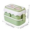 Fruit Pattern Plastic Lunch Box Drop-proof Compartment Lunch Box Cartoon Lunch Box  Girls