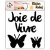 [Q4826] - Sheet of Relief Stickers 'Messages' (Joie De Vivre) - 30x26 Cm
