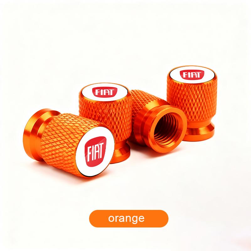 Car Wheel Tire Valve Caps Air Stem Covers Accessories For Abarth FIAT Punto 500 Tipo Stilo Palio Bravo Doblo Panda Ducato