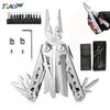 Мультиинструмент Tralow Плоскогубцы 28 в 1 Складные из нержавеющей стали с резаком для ниток, ножом, пилой, отверткой для кемпинга, ремонта