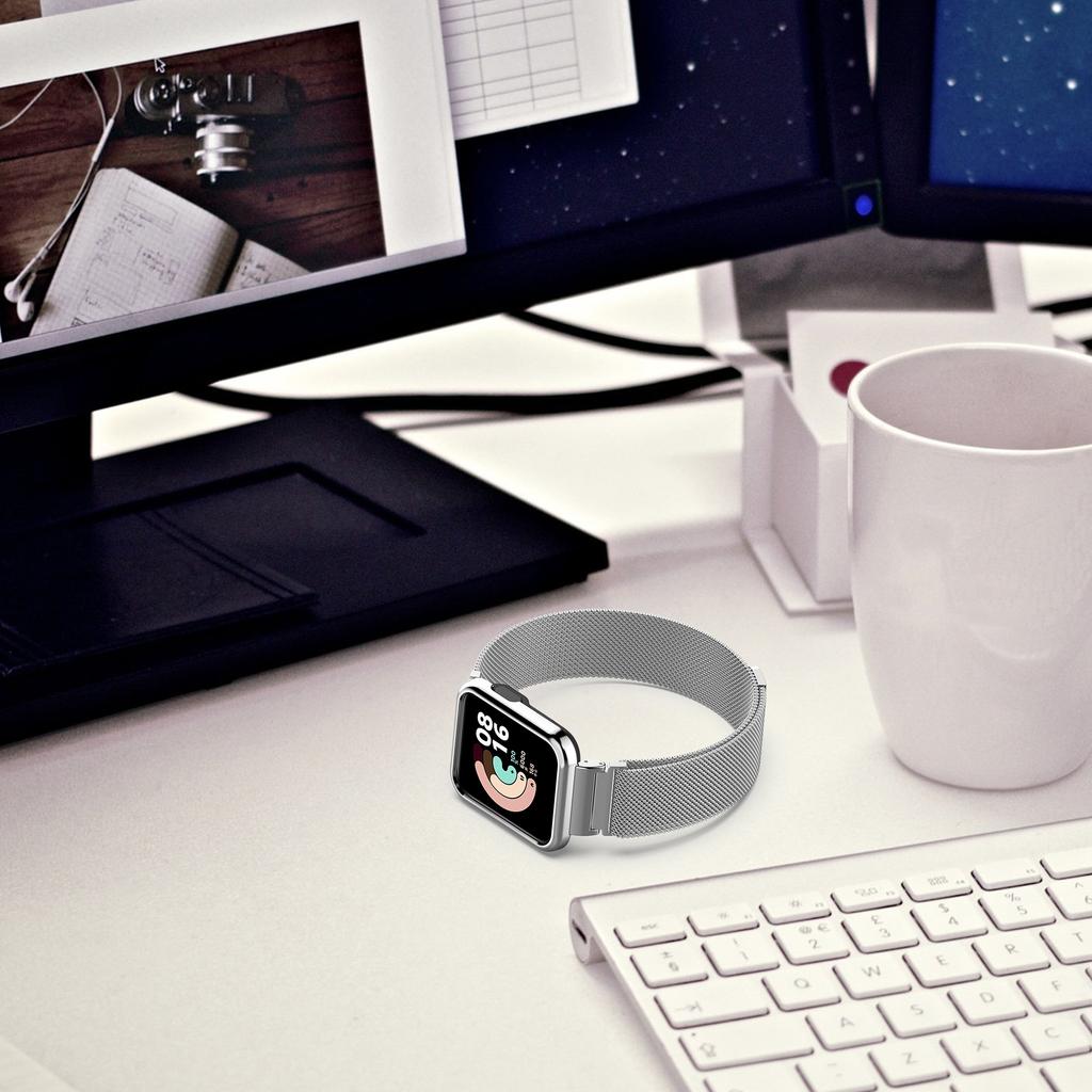 Миланский ремешок для Xiaomi Mi Watch Lite Smart Watch, металлический каркас, защитный чехол, браслет, ремешок для часов Redmi Watch 2 Lite Correa
