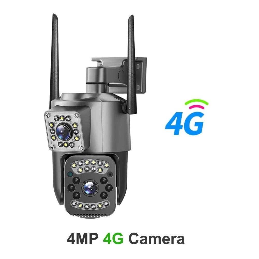 Беспроводная WIFI/4G дистанционная водонепроницаемая камера, наружная домашняя интеллектуальная камера наблюдения высокой четкости, монитор с двумя экранами