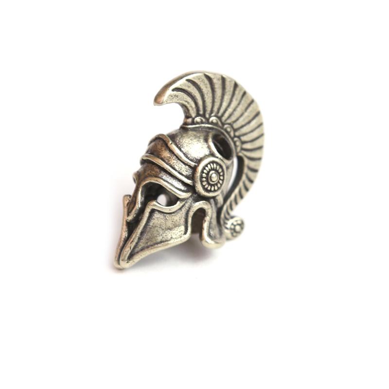 Шлем спартанского римского воина Латунные бусины-ножи На улице Инструмент EDC Плетеный шнурок из паракорда для брелока Браслеты из плетеной веревки Аксессуары