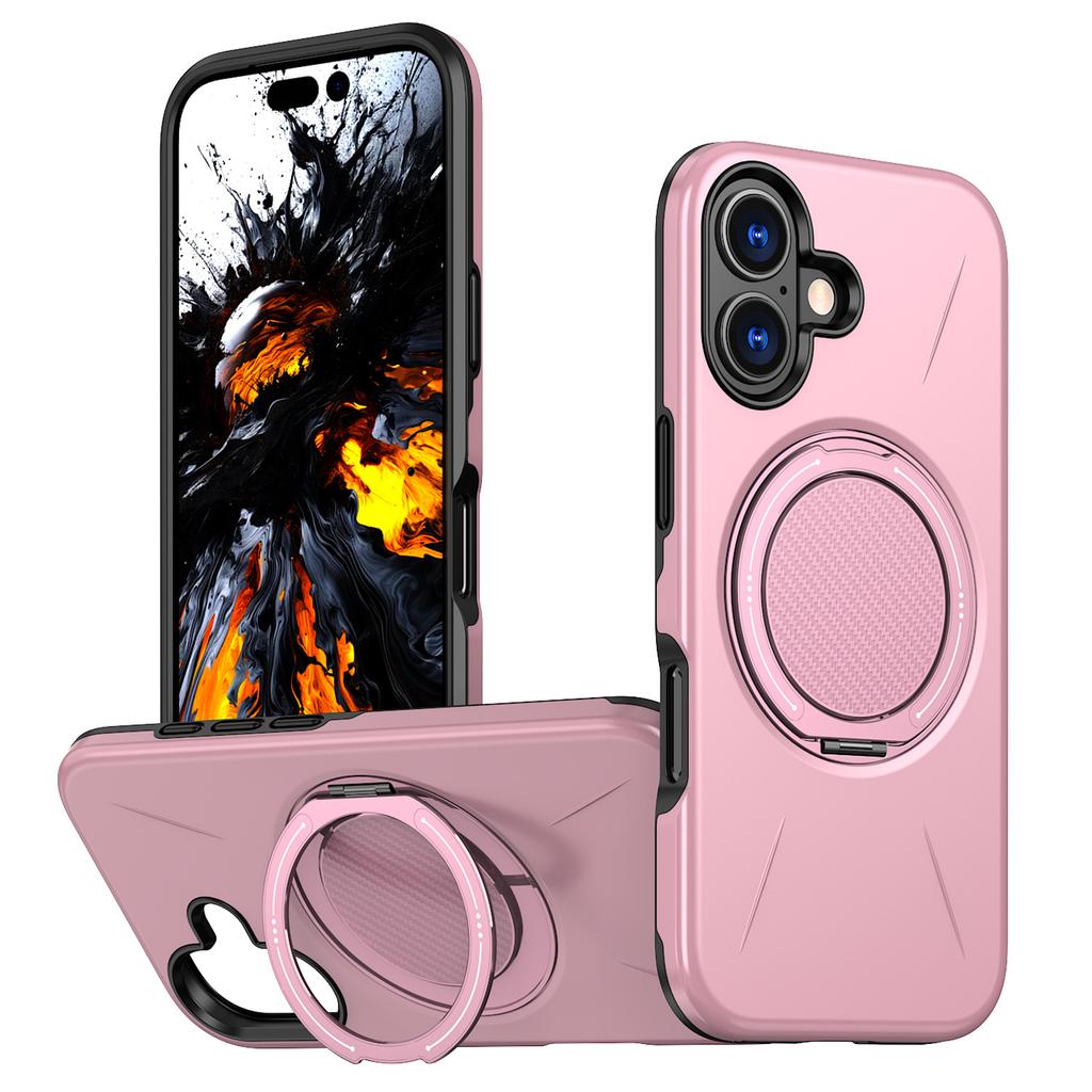 For IPhone 17 Phone Case Rotating Magsafe Magnetic Invisible Bracket for Apple Air 2-in-1 Skin Feel Case