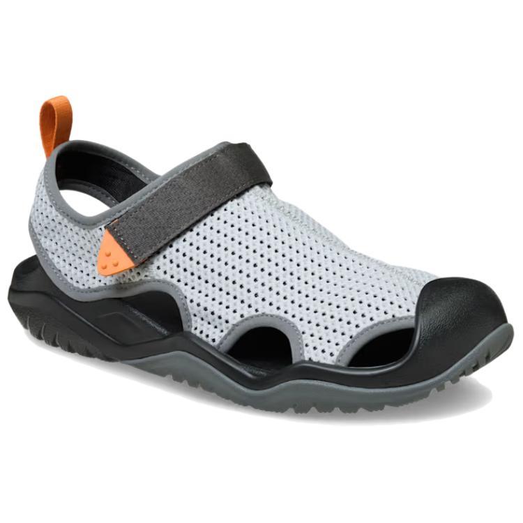 Crocs Сандалии с сетчатой палубой Swiftwater Mesh Deck Mirage, цвет Phantom Grey, мужские, 211095-1NM