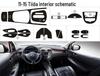11-15 Tiida Carbon Fiber Console & Gear Decor Film Stickers