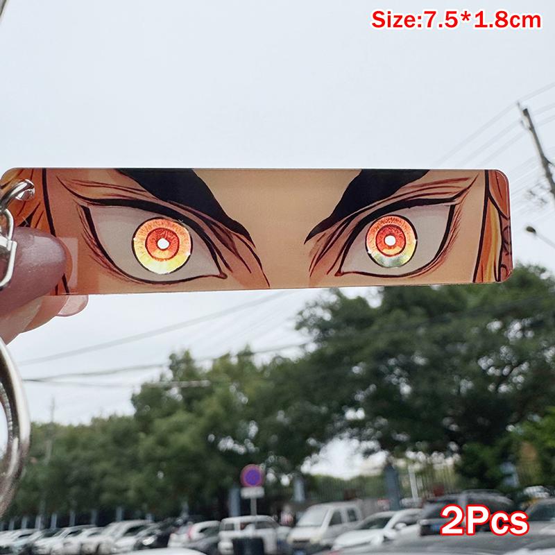 2/9 шт. Аниме Брелок для карточек Клинок рассекающий демонов Украшение Кавайная девушка Акриловые аксессуары для рюкзака Мультяшный сувенир Портативная игрушка Подарок