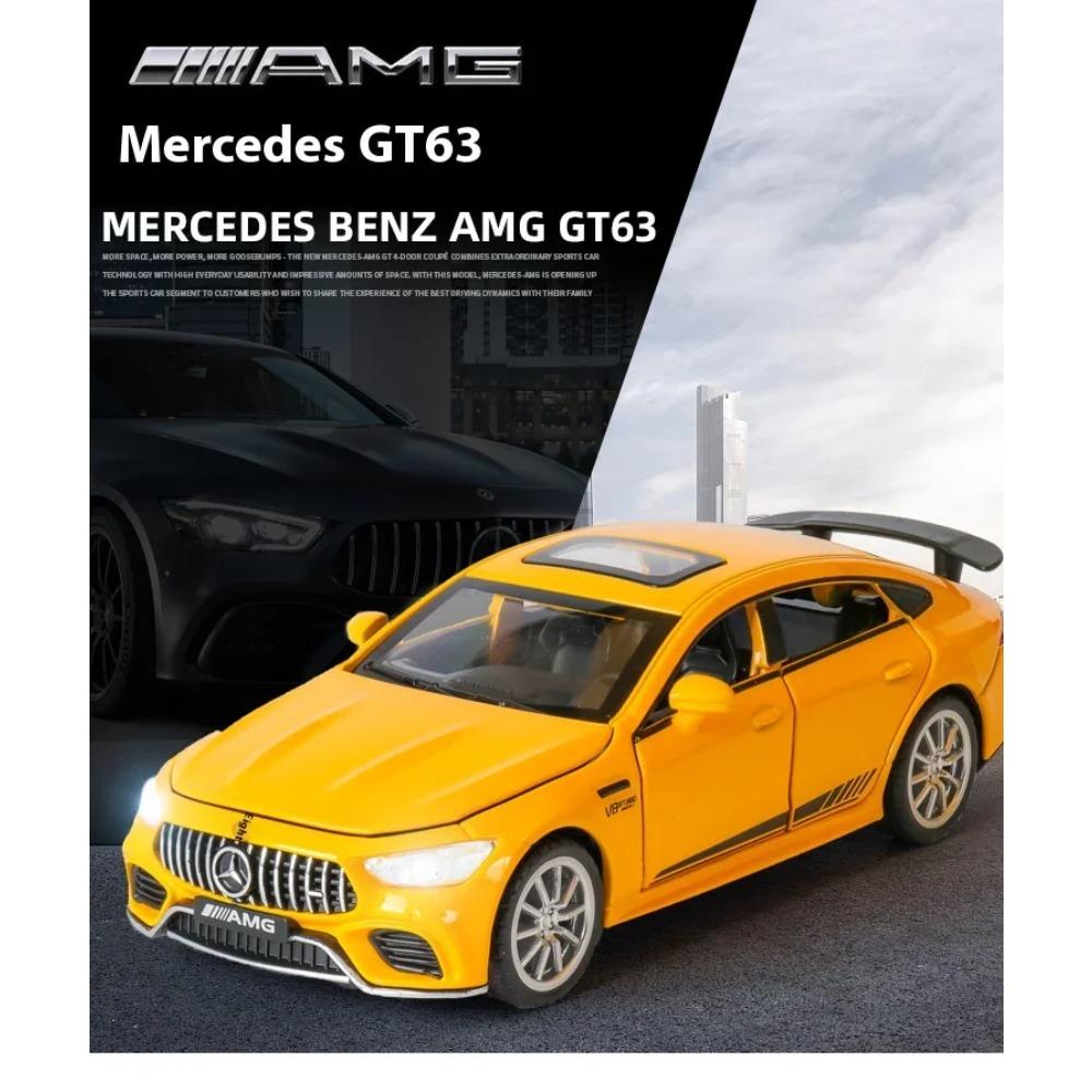 1/32 Mercedes Benz AMG GT63 Спортивный автомобиль Сплав Литой Модель автомобиля Звук Свет Оттягивание Назад Игрушки Украшения Подарок для детей Коллекция