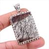 Natural Black Rutile Gemstone 925 Solid Sterling Silver Gift Pendant 2.5" m1U85