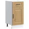 VidaXL Armoire de cuisine Kalmar chêne artisanal bois d'ingénierie, meuble bas d'évier, meuble bas de cuisine avec tiroir, 853476