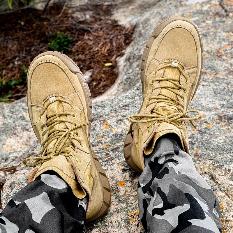 Мужские высокие сапоги Ботинки для пустыни Холщовая обувь Обувь для походов и треккинга