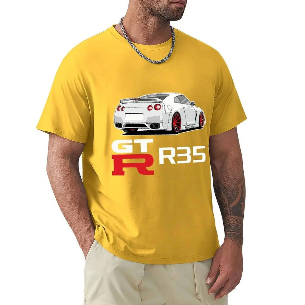 Skyline R35 GTR Jdm Japanese Car Drift T Shirt Harajuku Short Sleeve T-shirt Cotton Graphics Tshirt Tops