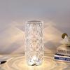 16 Colors LED Crystal Rose Table Lamp Projector Touch Adjustable Romantic Diamond Atmosphere Light USB Touch Night Light