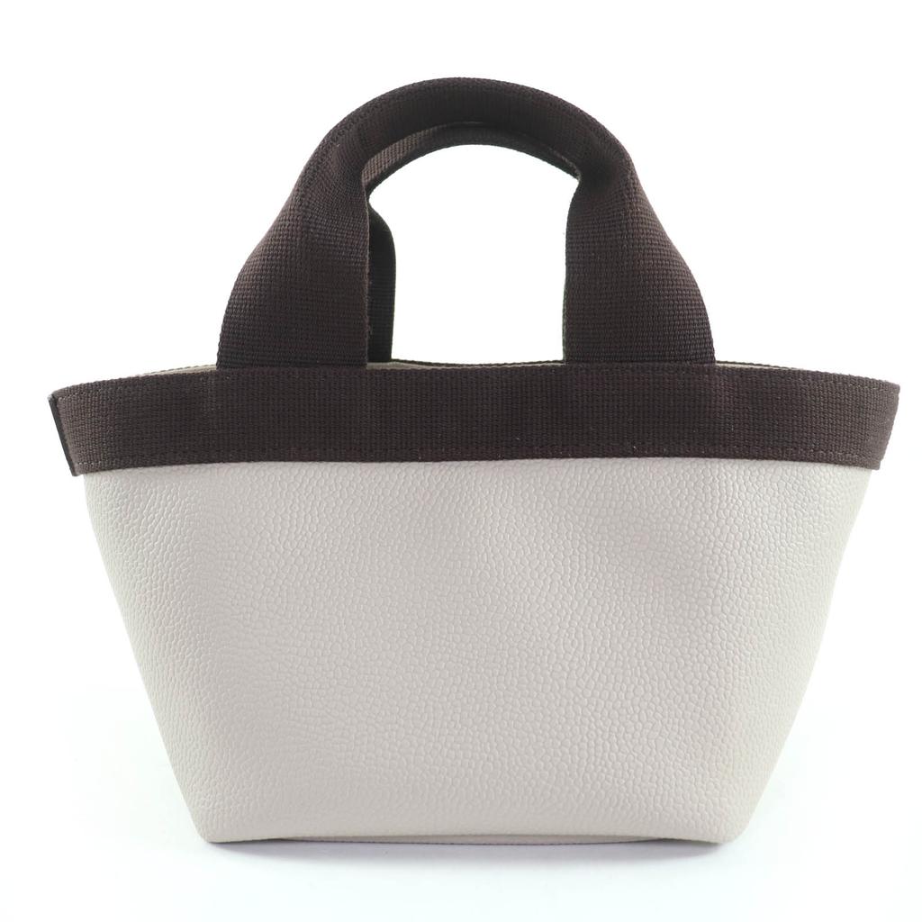 Excellent Herve Chapelier Handbag Lux Boat-shaped Tote Bag Beige 701Gold Plated Used