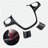 3PCS Carbon Fiber Steering Wheel Cover Fit For Ford Focus Escape Kuga C-Max