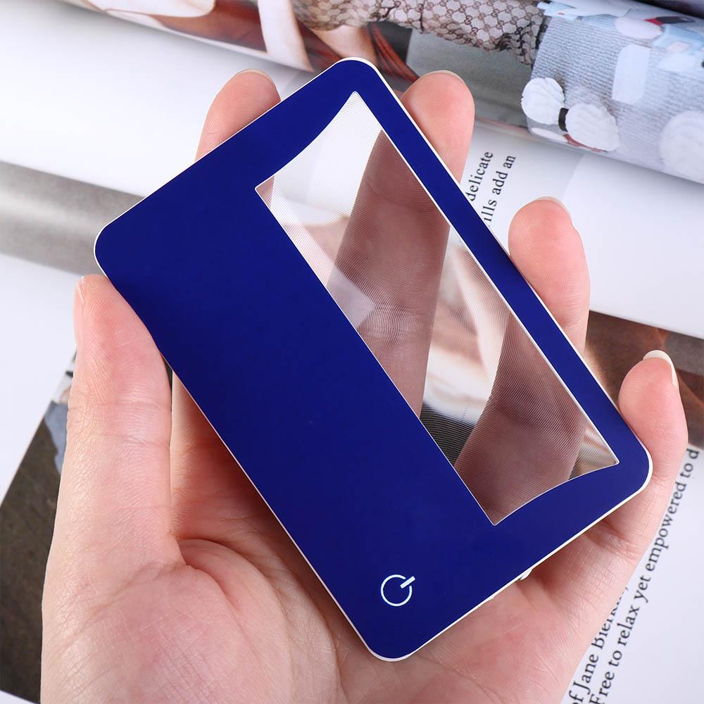 Credit Card LED Newspaper Maps Small Prints Loupe Lens Reading Magnifiers Magnifier Sheet Magnifying Glass