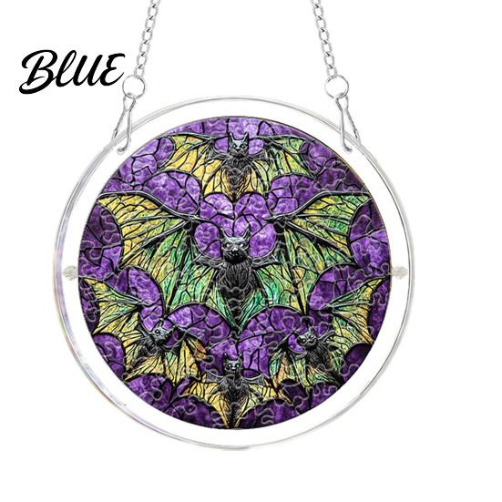 Cute Spooky Puzzle Halloween Acrylic Suncatcher Window Hanging,7.87 Inch Sun Catcher Themed Gift Idea Decoration Ornament Ideal for Gifting and Home