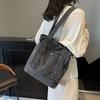 Denim Bag Women'S Trendy Casual Shoulder Bag Large Capacity Class Commuter Messenger Bag Tote Bag