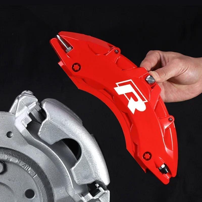 2026 Hot For VOLKSWAGEN VW 4Pcs Car Brake Caliper Vinyl Stickers for Volkswagen VW Rline R Line Golf 3 5 7 Polo Passat GTI Bora 