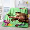 Masha Bear Customize Text Blanket Throw Personalized Blanket Comfortable Throw For Sofa Chair Nap Bedding for All Occasions