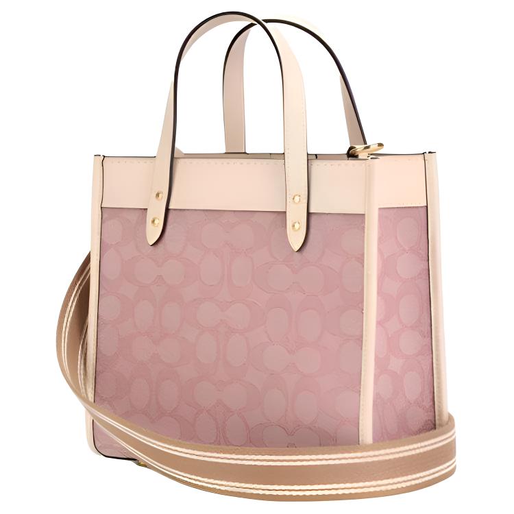 Coach Field 22 Classic Monogram Tote Bag Shopping Bag Shoulder Handbag Small Pink Women tote CBS74-IMPIN