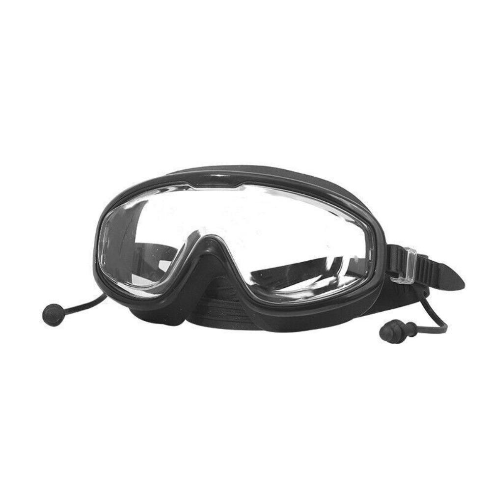 Adult Youth High Definition Wide View Swim Eyewear Swimming Goggles Eyeglasses with Earplugs