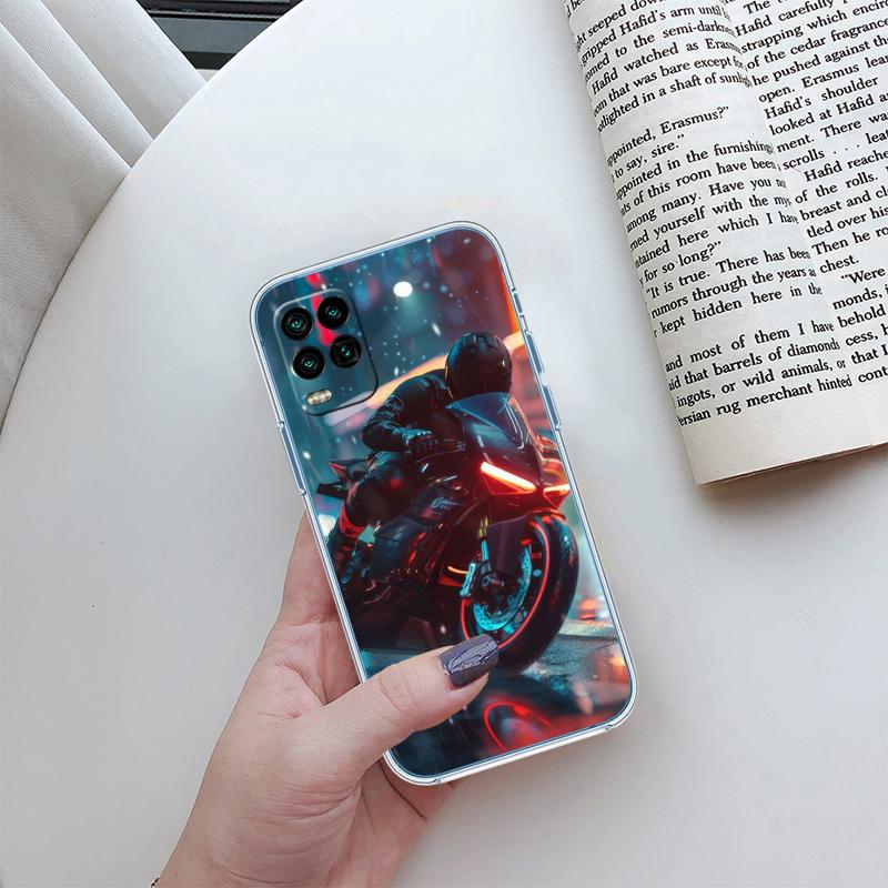 RA18 Motorcycle Racing Transparent Phone Case for Motorola Moto Edge 20 30 40 50 S30 Fusion Ultra Pro Neo Lite + G200 G23