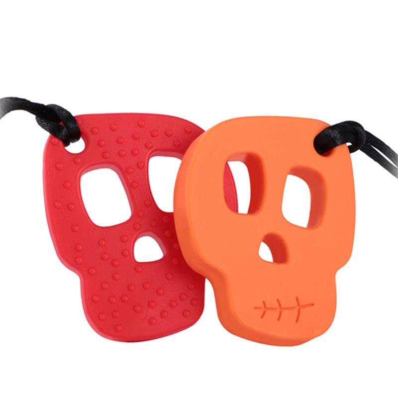 Силиконовый прорезыватель для детей с аутизмом, сенсорная жевательная подвеска, ожерелье, игрушка для прорезывания зубов