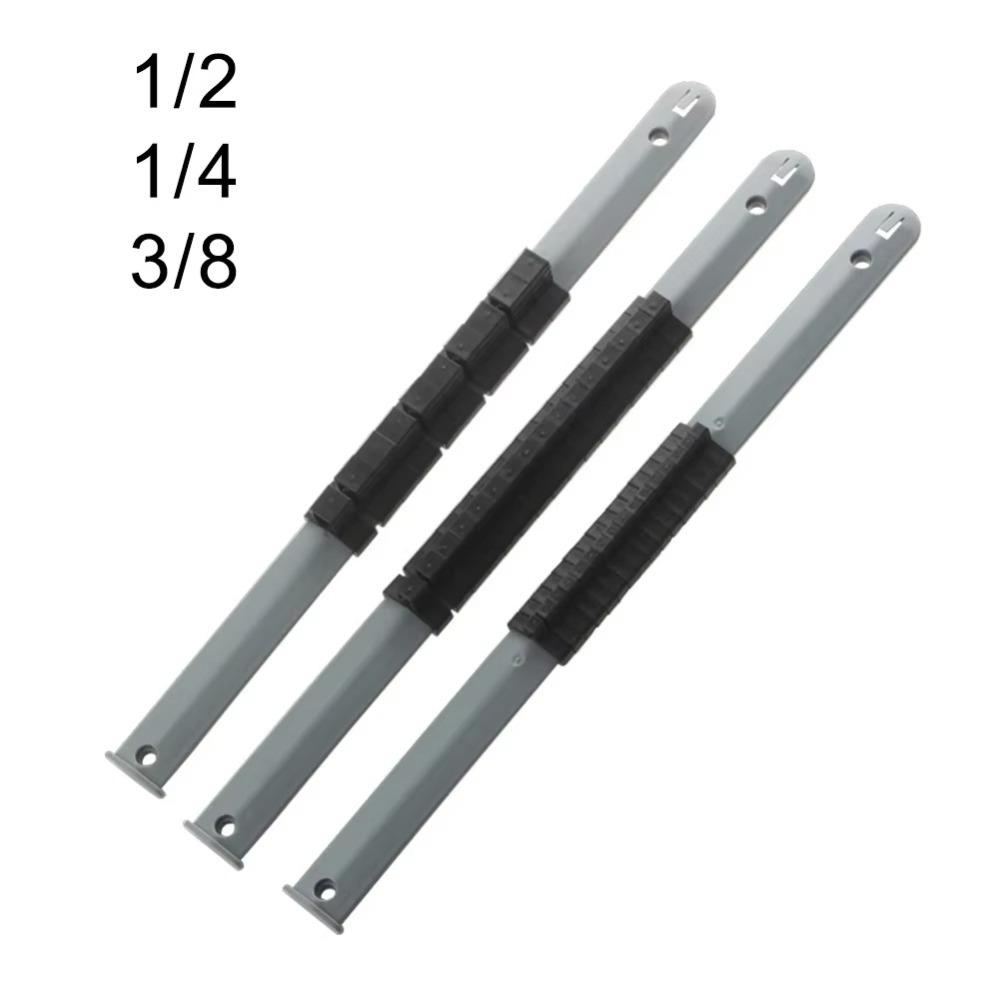 New 350mm Storage Rack 1/4in 3/8in 1/2in Plastic Organizer Tray Holder