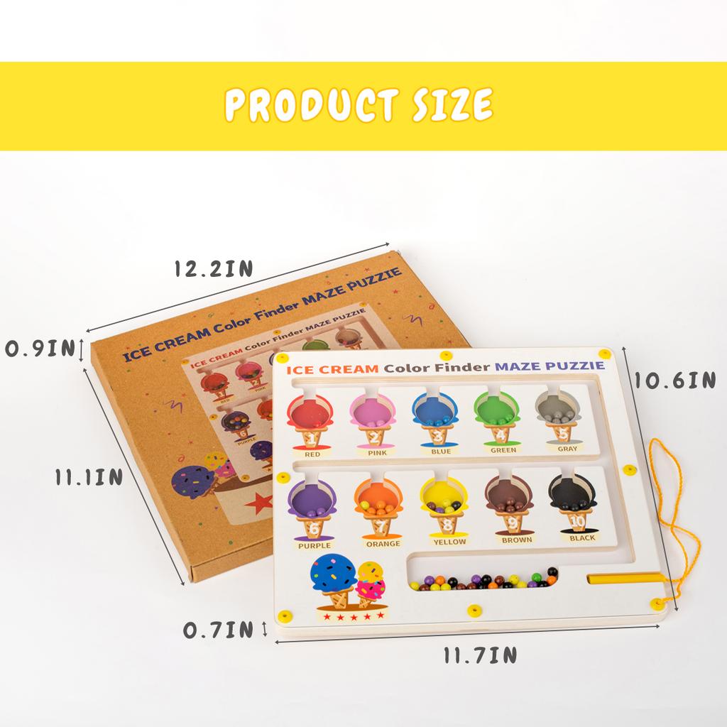 Магнитная доска-лабиринт с алфавитом и магнитной ручкой, занимательная точечная живопись, магнитная доска для рисования бусинами - развивающие игрушки Монтессори