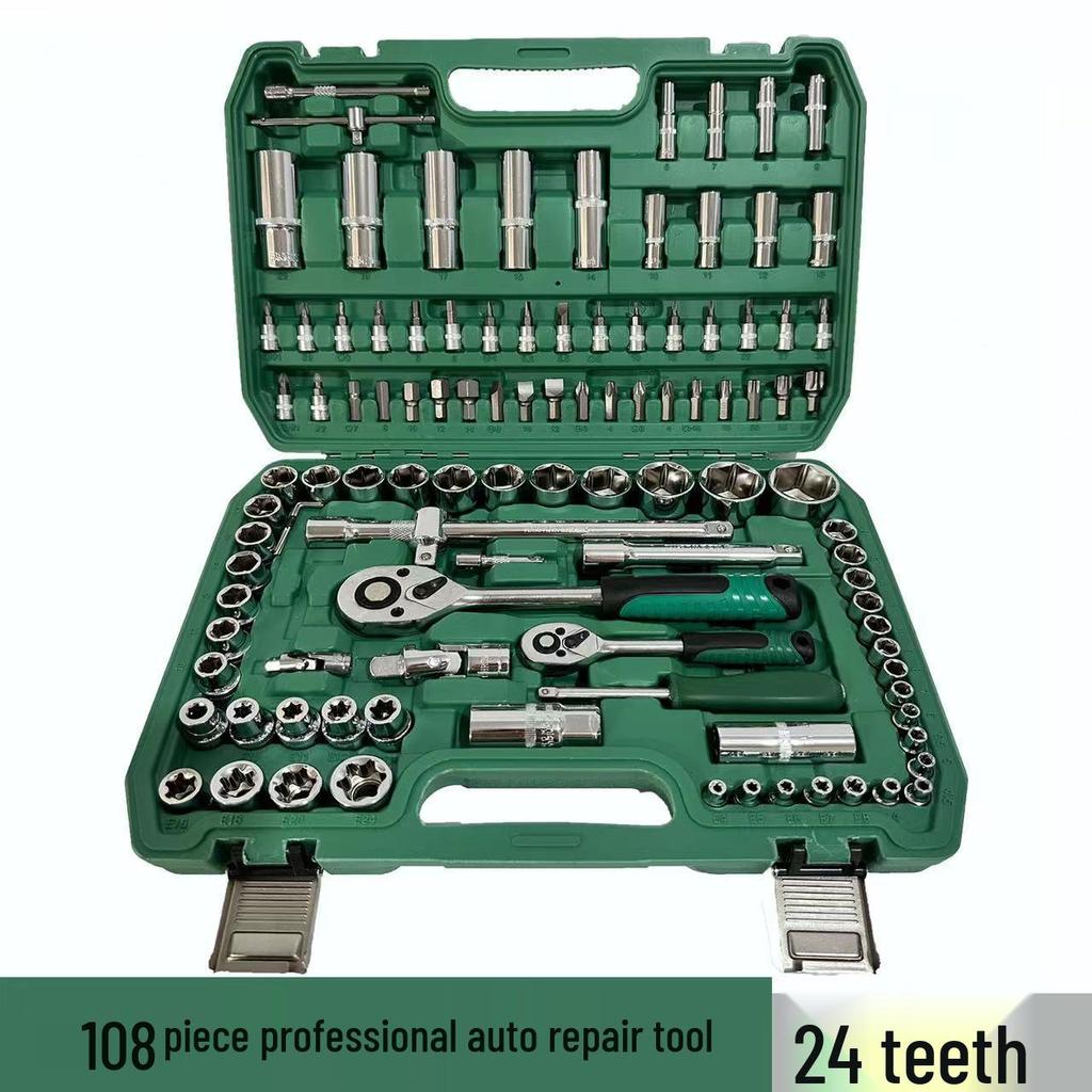 Набор инструментов для ремонта автомобиля из 150 предметов: Торцевые ключи и комбинированные инструменты