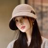 Autumn and Winter Hat Women's Warm Thickened Velvet Equestrian Hat Fashion Casual Cap