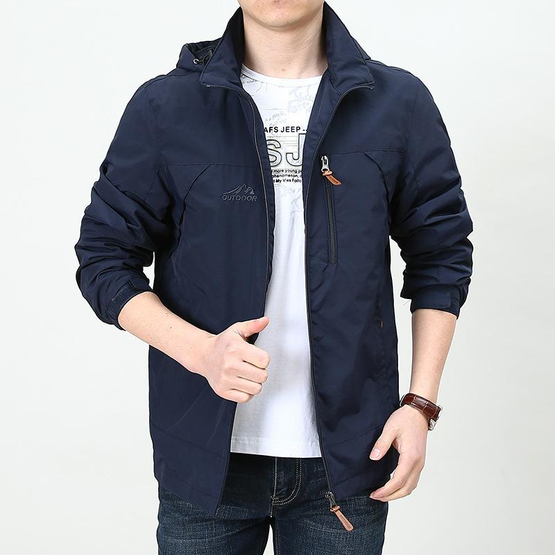 Men's Outdoor Jacket Sports Jacket Jacket Men's Spring and Autumn Loose Men's Windbreaker Large Size Top