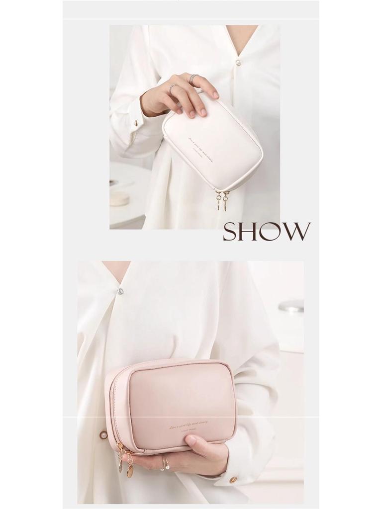2025 Women's Portable Waterproof Cosmetic Bag - Lightweight, Partitioned Storage Pouch for Outing