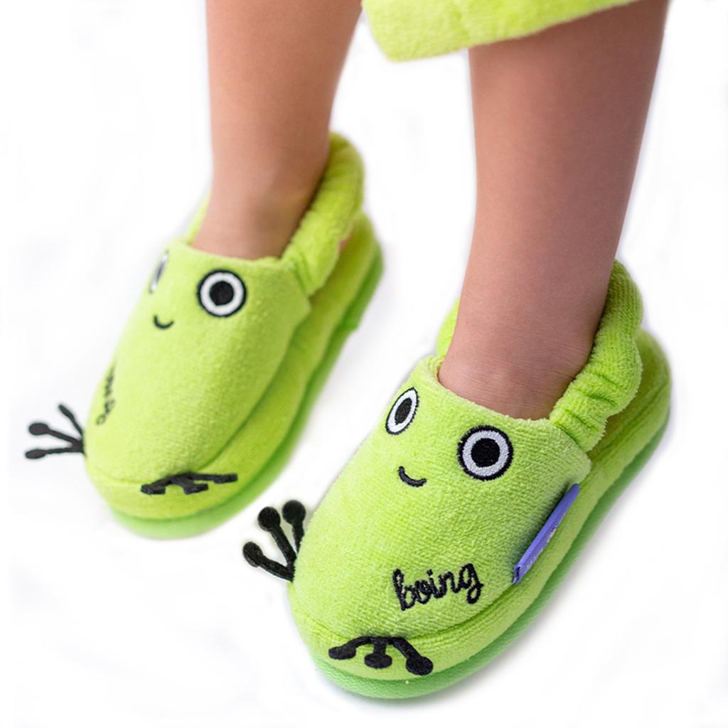Детские тапочки Milk&Moo Cacha Frog, 100% хлопок, для дома, ванны, использования в помещении
