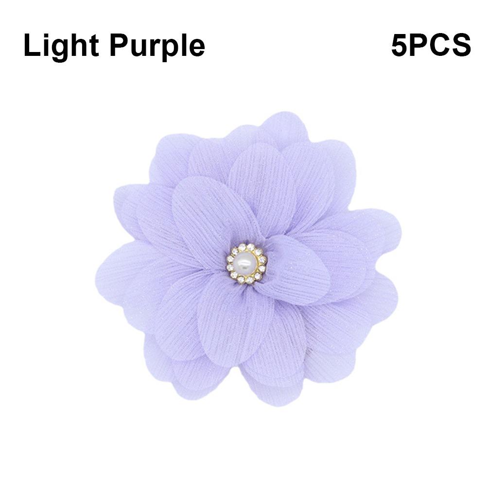 5PCS Cute Chiffon Chiffon Flower DIY Craft Embellishment Craft Supplies Versatile DIY Decoration Accessories Hairclips