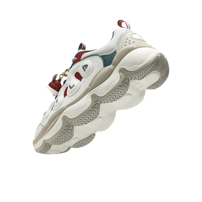 Fila Pease Xmas Туфли-горошины Мода Удобные Универсальные Износостойкие Низкие Кеды Мужские кроссовки Белые F12M511109FSC