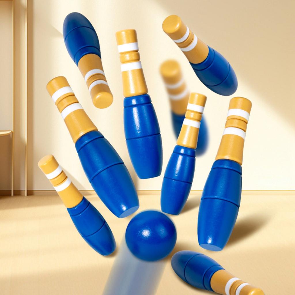 Детский деревянный шар для боулинга, спортивные игрушки для родителей и детей, для занятий спортом в помещении и на открытом воздухе