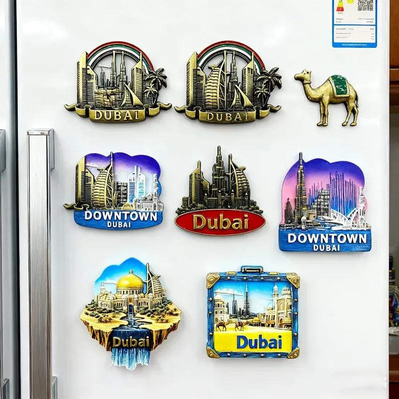 Dubai Refrigerator Magnet Sailing Hotel - Emirates Alloy Halifa Tower Scenic Fridge Souvenir