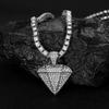 Ожерелье с бриллиантами Iced Out для мужчин, подвеска и ожерелье с кубическим цирконием Iced Out, цепочка из золота и серебра, подвеска в стиле хип-хоп