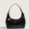 Korean Fashion Casual Dumpling Bag High-Quality Texture Retro Versatile Underarm Bag Single Shoulder Baguette Bag Glossy Handbag