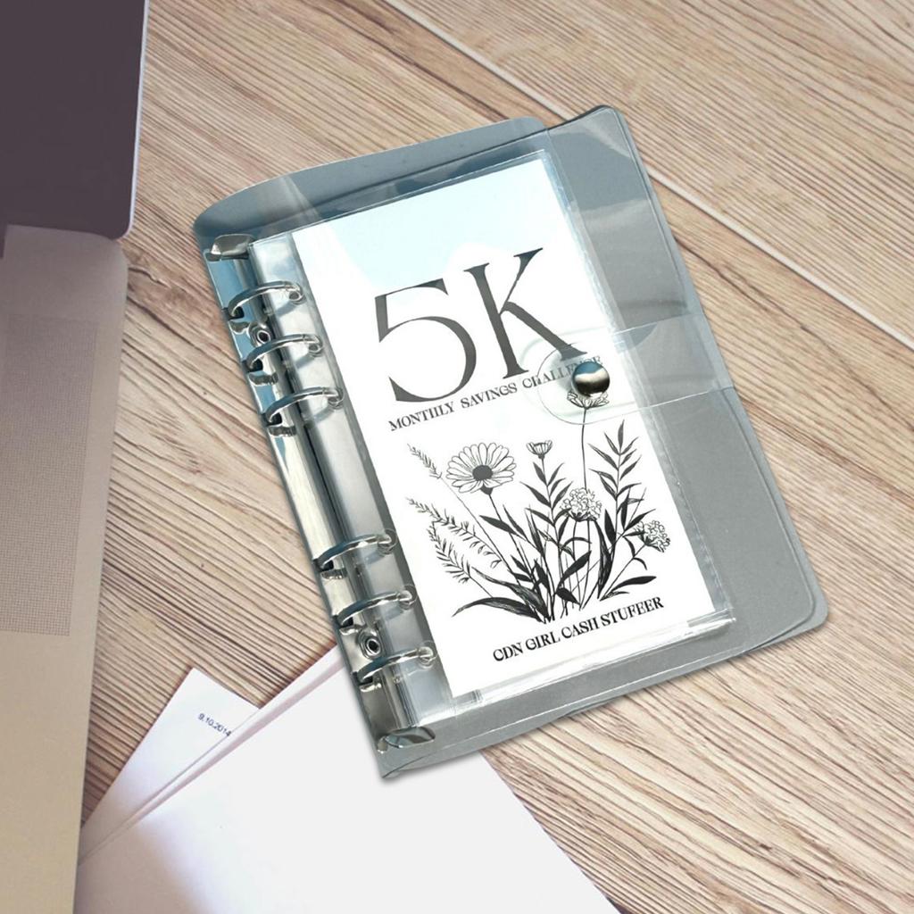 Папка-конверт с прозрачной обложкой, ежемесячная книга по экономии денег для легкого и веселого достижения цели экономии денег 2,5/5/10 тыс.